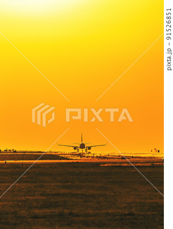熊本空港　夕景(熊本県上益城郡益城町) 91526851