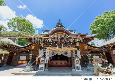 《福岡県》櫛田神社・博多祇園山笠の準備をする櫛田神社（2022年：令和4年撮影） 91527037