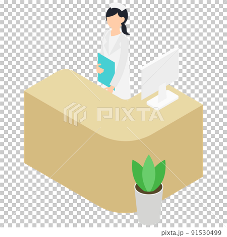 Reception counter and nurse 91530499