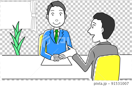 A man receiving an interview 91531007