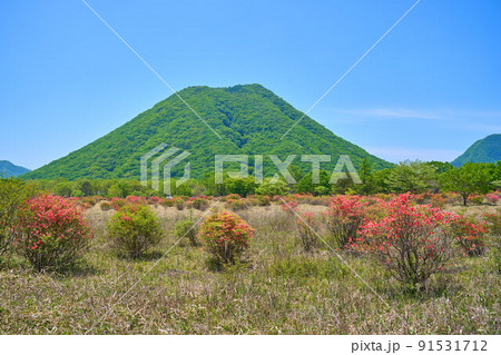 春の群馬県高崎市榛名湖町の磨墨峠(するすとうげ)付近から西側の榛名富士を見る 春の群馬県高崎市榛名湖町の磨墨峠(するすとうげ)付近から西側の榛名富士を見る 91531712