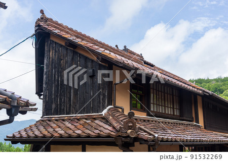 日本の岡山県高梁市吹屋の美しい風景 日本の岡山県高梁市吹屋の美しい風景 91532269