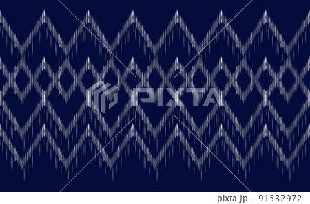 Ethnic pattern vector, Geometric craft batik background, Embroidery fashion textile abstract art 91532972