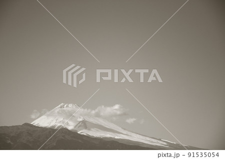 富士山の白黒写真 富士山の白黒写真 91535054