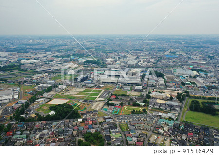 柏の葉キャンパス駅付近の空撮 91536429
