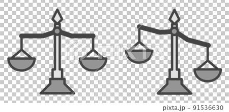Illustration of a balance that accurately compares weights 91536630