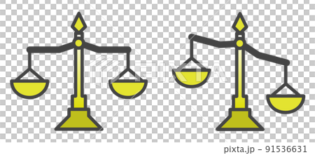 Illustration of a balance that accurately compares weights 91536631