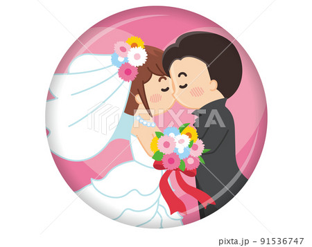 新郎新婦の誓いのキス　結婚式　ウェディング 91536747
