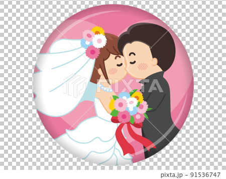 新郎新婦の誓いのキス　結婚式　ウェディング 91536747