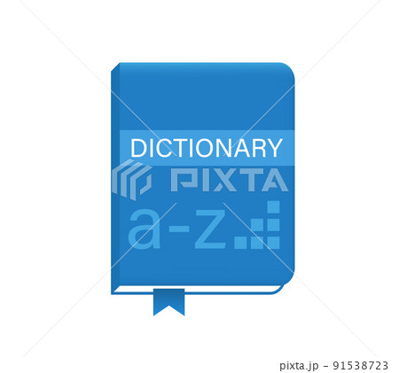 Blue dictionary with bookmark mockup Blue dictionary with bookmark mockup 91538723