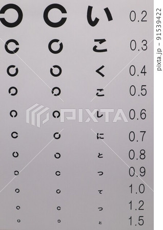 視力検査表 視力検査表 91539422