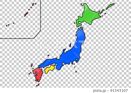 有點鬆散的日本地圖區域顏色編碼 91543107