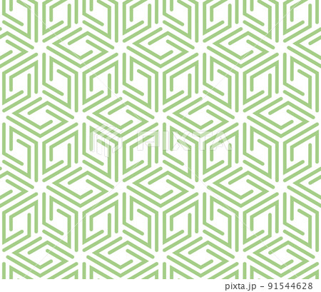 Abstract geometric pattern. A seamless vector background. White and green ornament. Graphic modern pattern. Simple lattice graphic design Abstract geometric pattern. A seamless vector background. White and green ornament. Graphic modern pattern. Simple lattice graphic design 91544628