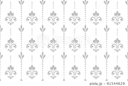 Flower geometric pattern. Seamless vector background. White and gray ornament. Flower geometric pattern. Seamless vector background. White and gray ornament. 91544629