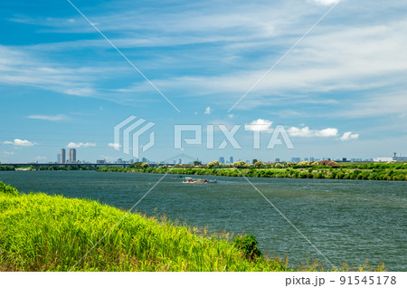 夏の淀川 91545178