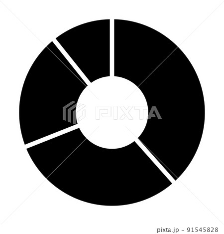 ドーナツグラフのシルエット 91545828