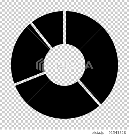 ドーナツグラフのシルエット 91545828