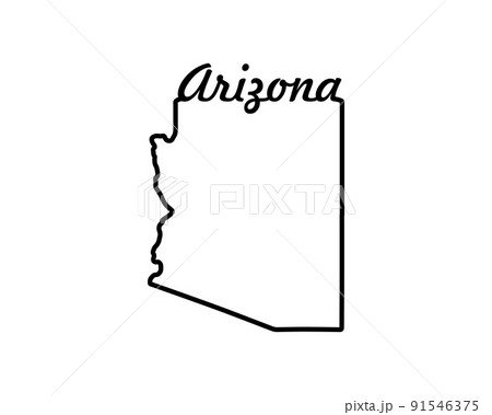 US state map. Arizona outline symbol. Vector illustration 91546375