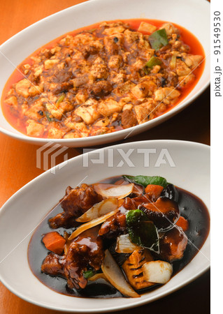 黒酢酢豚 麻婆豆腐 黒酢酢豚 麻婆豆腐 91549530