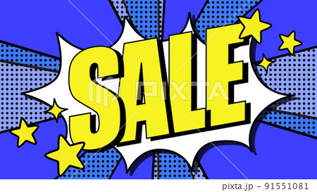SALEの文字が飛び出す背景 91551081