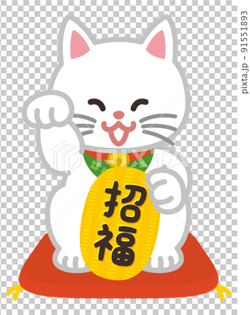 招財貓白貓好運商品生意興隆 91551893