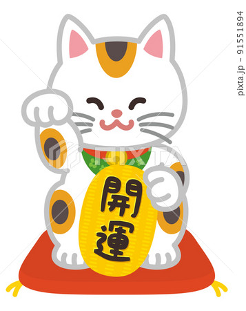 招き猫　とら猫　開運グッズ　商売繁盛 91551894