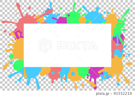 ベクター素材_ペンキ_カラフル 91552219