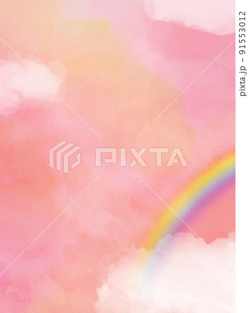 虹と空の素材 虹と空の素材 91553012