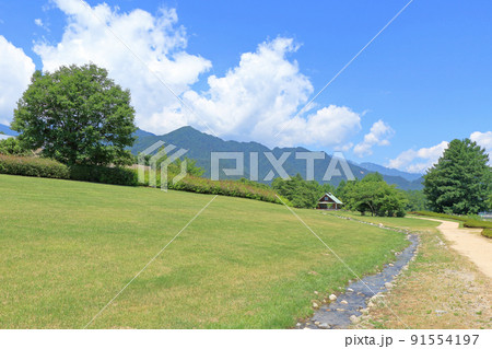夏の安曇野ちひろ公園 91554197