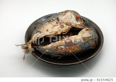 Fried short bodied mackerel fish or Platoo in Thai name , Popular menu in THAI food Fried short bodied mackerel fish or Platoo in Thai name , Popular menu in THAI food 91554625