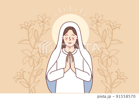 Virgin Mary praying  91558570