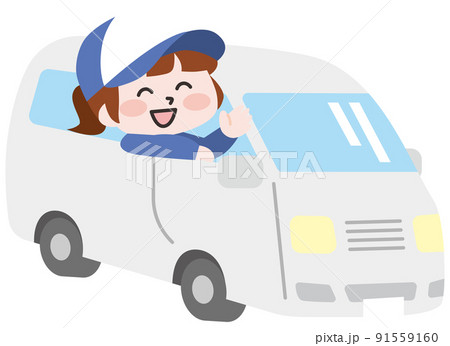配送ドライバーの女性 配送ドライバーの女性 91559160