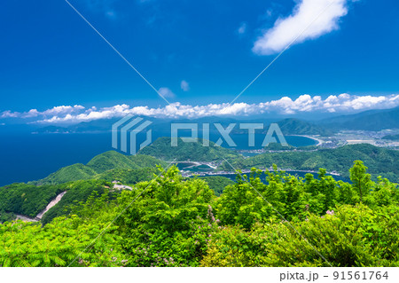 《福井県》レインボーライン山頂公園・初夏の三方五湖 91561764