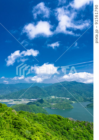 《福井県》レインボーライン山頂公園・初夏の三方五湖 91561790