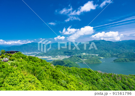 《福井県》レインボーライン山頂公園・初夏の三方五湖 91561796