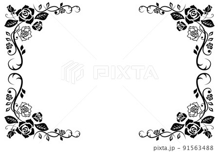 薔薇 フレーム枠 飾り枠 のイラスト素材 薔薇 フレーム枠 飾り枠 のイラスト素材