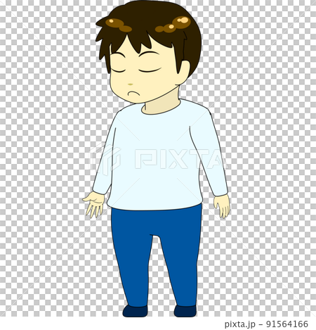 Chibi character illustration (male, sideways) Chibi character illustration (male, sideways) 91564166