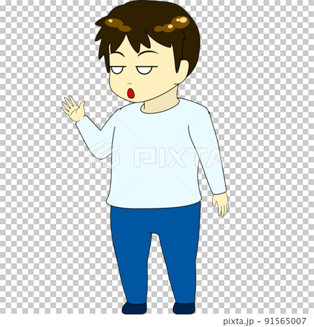 ちびキャラのイラスト(男・横向き) ちびキャラのイラスト(男・横向き) 91565007