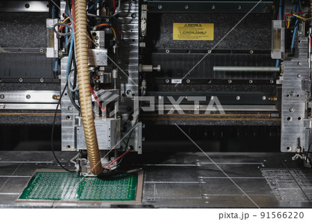 Process of creating a printed circuit board. Automated technology, industrial, robotic, electronic 91566220