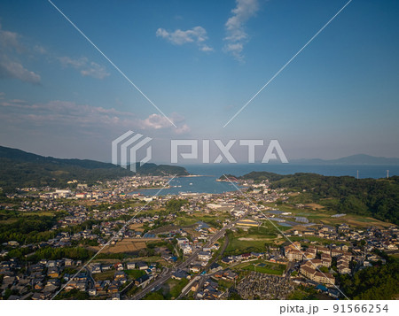 口之津港と口之津の街並み　長崎　　 91566254