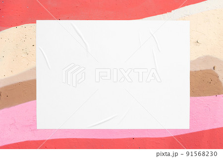 colorful urban wall texture with wrinkled glued poster template colorful urban wall texture with wrinkled glued poster template 91568230