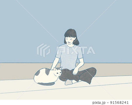 朝、猫と待ち合わせ 91568241