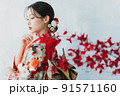 赤い振袖　 91571160
