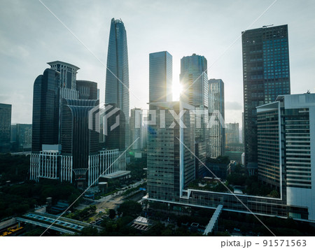 Aerial view of landscape in Shenzhen city,China Aerial view of landscape in Shenzhen city,China 91571563