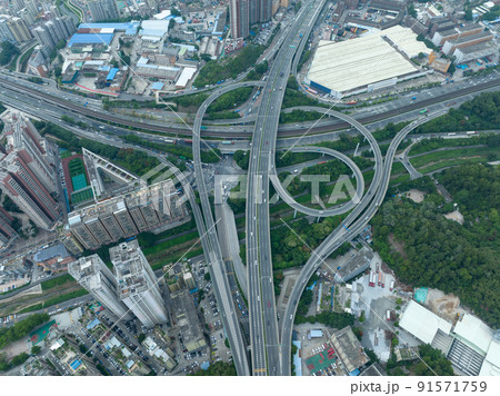 Aerial view of landscape in shenzhen, China 91571759