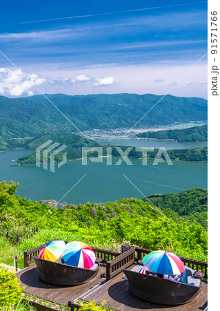 《福井県》レインボーライン山頂公園・初夏の三方五湖 91571766