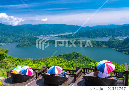 《福井県》レインボーライン山頂公園・初夏の三方五湖 91571767