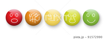 Ranking system color vector illustrations set on white 91572990