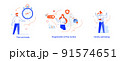 People use gadgets. set of icons, illustration 91574651