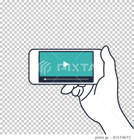 Watch the video while holding the smartphone in your hand 91574672